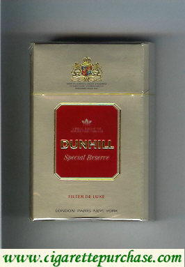 Dunhill Special Reserve Filter De Luxe cigarettes hard box